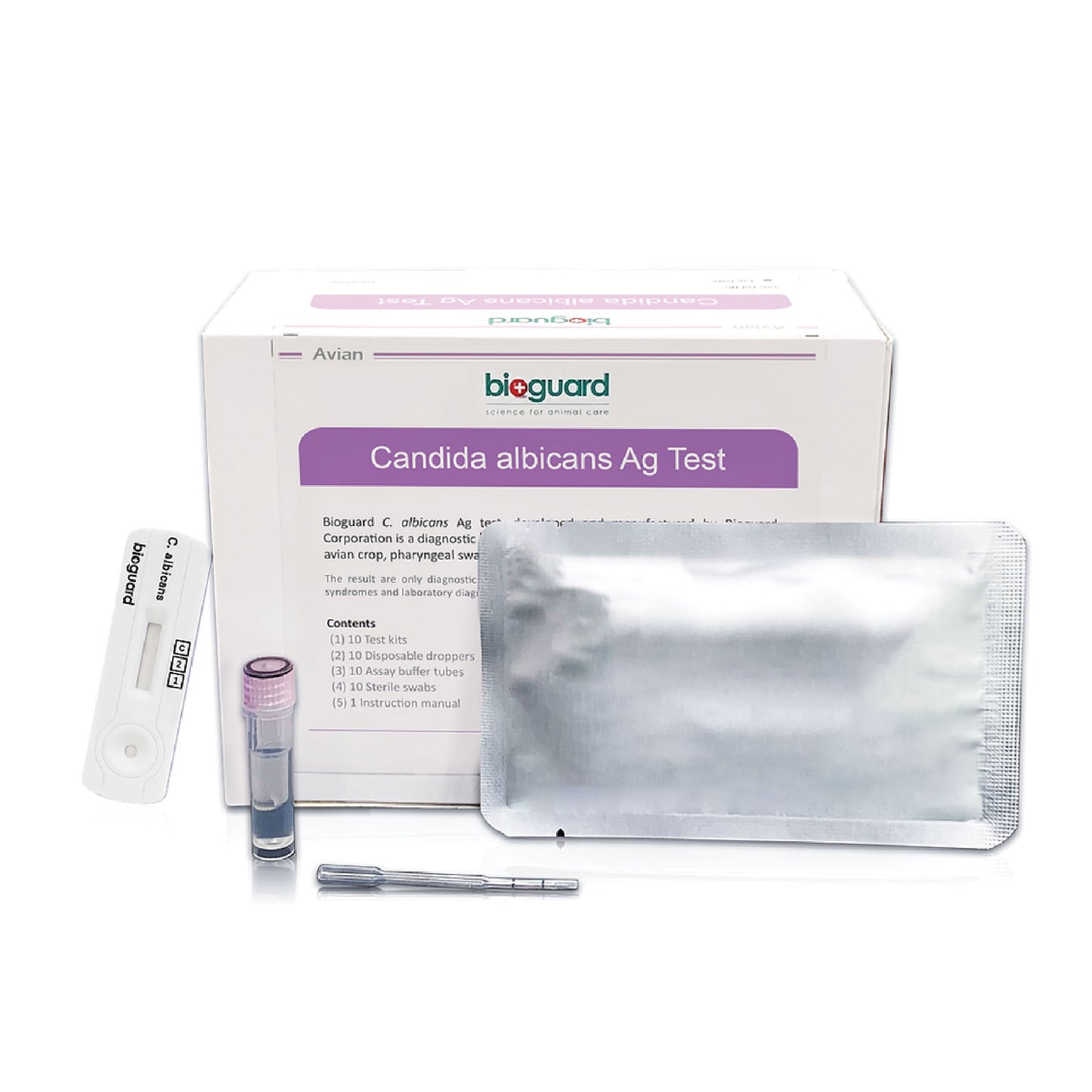 Candida albicans rapid antigen test kit for birds