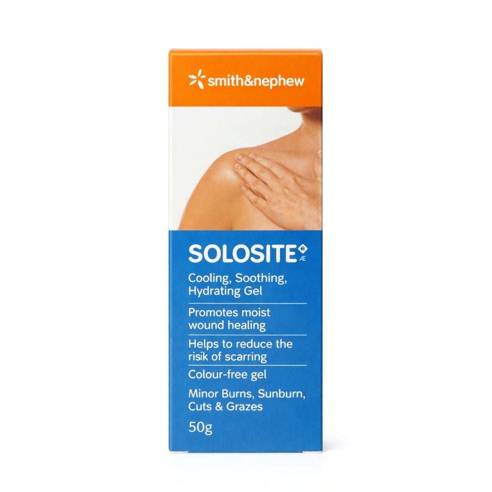 Solosite hydrogel wound gel 50g for moist wound healing and skin care
