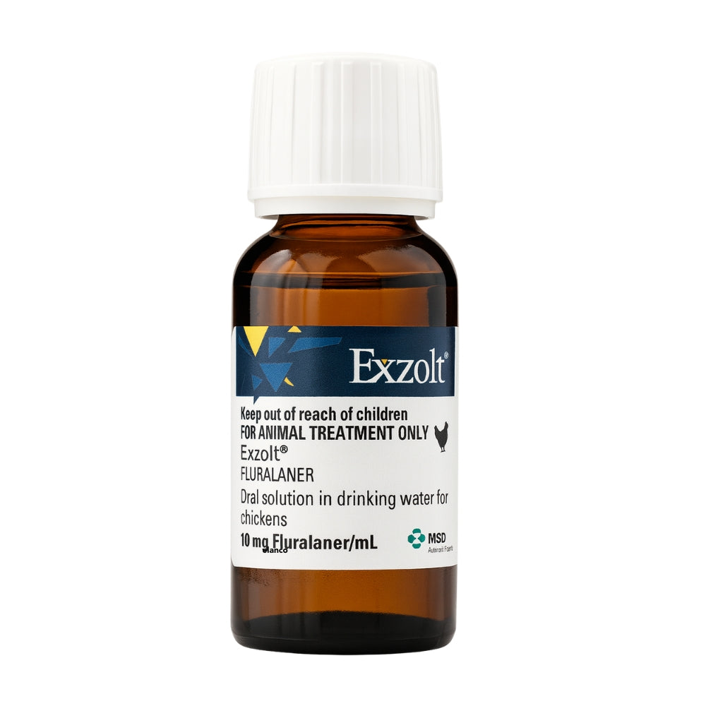 50ml bottle of exzolt for red mite control