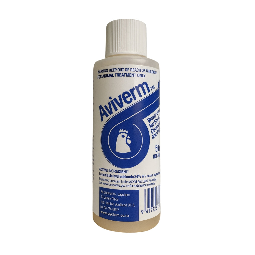 aviverm chicken wormer for treating roundworm including gape worm