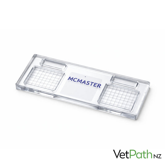 Fecal egg count testing mcmaster slide for bird and poultry parasite surveillance