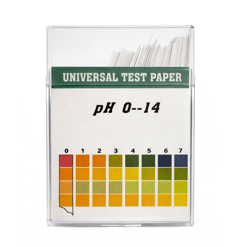 Water pH test strips used for monitoring bird and poultry drinking water acidity levels